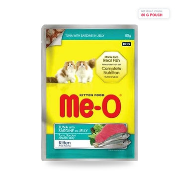 Me - O Wet Pouch Tuna with sardine in jelly (Kitten) 80g - SeePet Animal care (pvt) ltd Pet Food Sri Lanka | PetFood4U