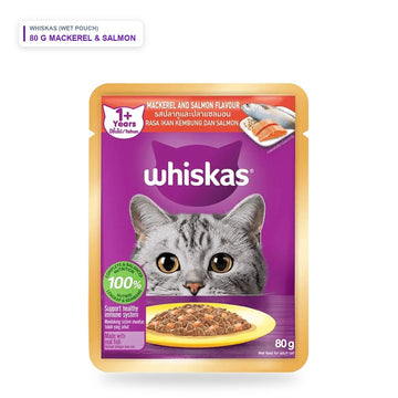 Whiskas Wet Cat Food Mackerel &amp; Salmon 80G - Whiskas Pet Food Sri Lanka | PetFood4U